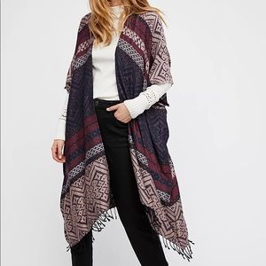 Free People Woven Pattern Kimono